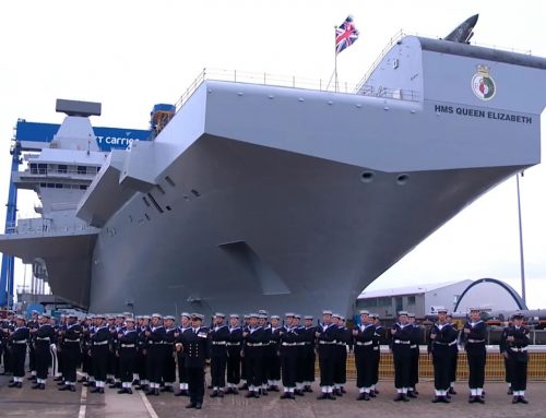 Queen launches new aircraft carrier